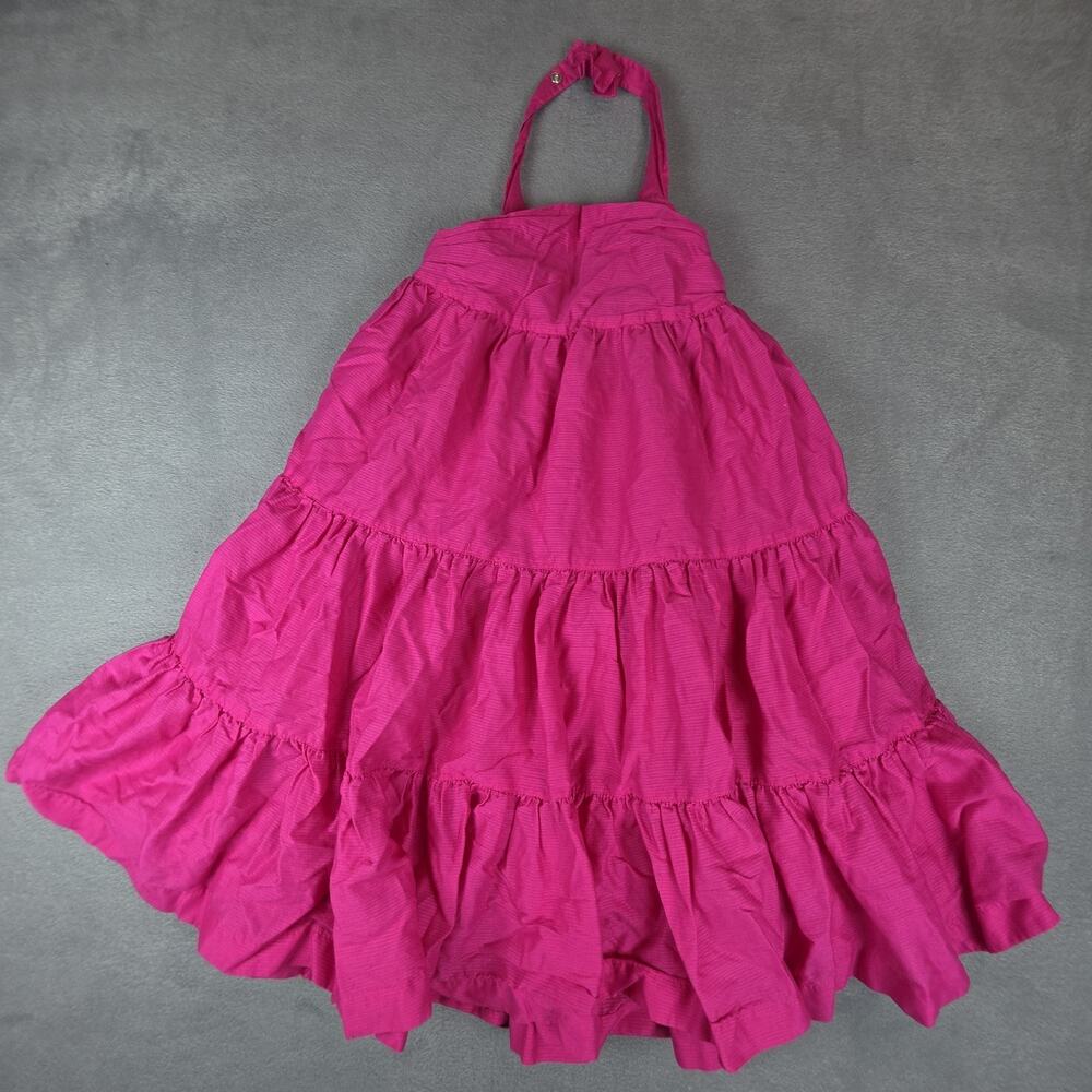 Old Navy Girls 5T Pink Tiered Halter Dress Boho Ruffle Summer Party Cute